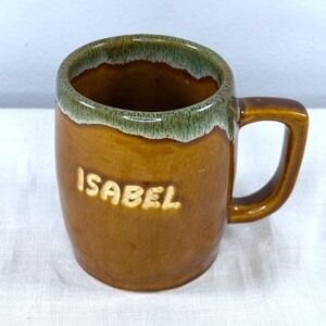 Vintage 1977 Van Briggle Colorado Springs Isabel Personalized Pottery Mug Brown